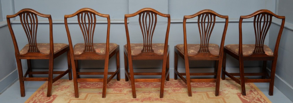 Set Of Six 18th Century Georgian Hepplewhite Mahogany Dining Chairs View XIV