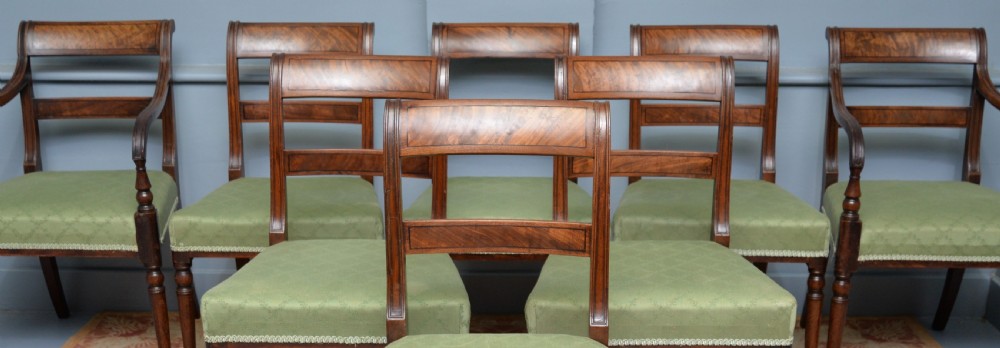 Regency Set Of Eight Mahogany Dining Chairs View II