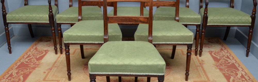 Regency Set Of Eight Mahogany Dining Chairs View III