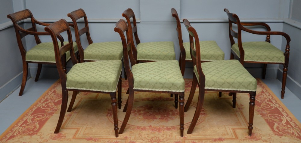 Regency Set Of Eight Mahogany Dining Chairs View X