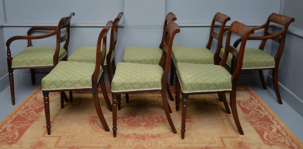 Regency Set Of Eight Mahogany Dining Chairs View XI