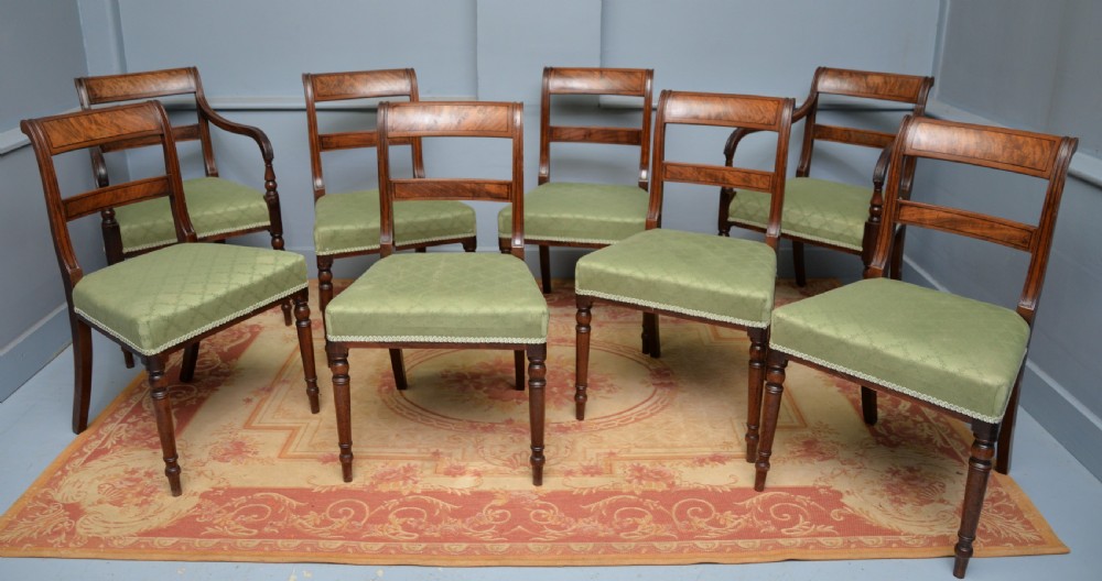 Regency Set Of Eight Mahogany Dining Chairs View XV