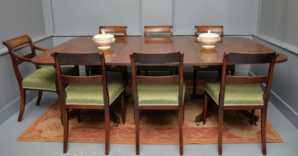 George III Mahogany Twin Pedestal Extending Dining Table View VI