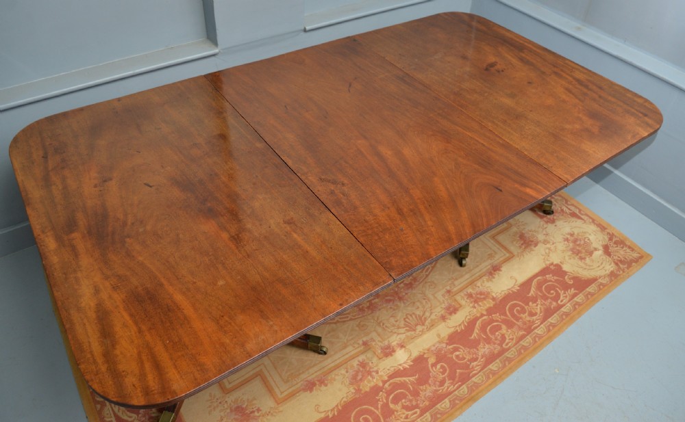 George III Mahogany Twin Pedestal Extending Dining Table View XIII