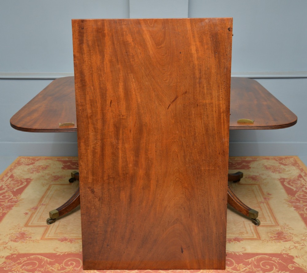 George III Mahogany Twin Pedestal Extending Dining Table View XVIII