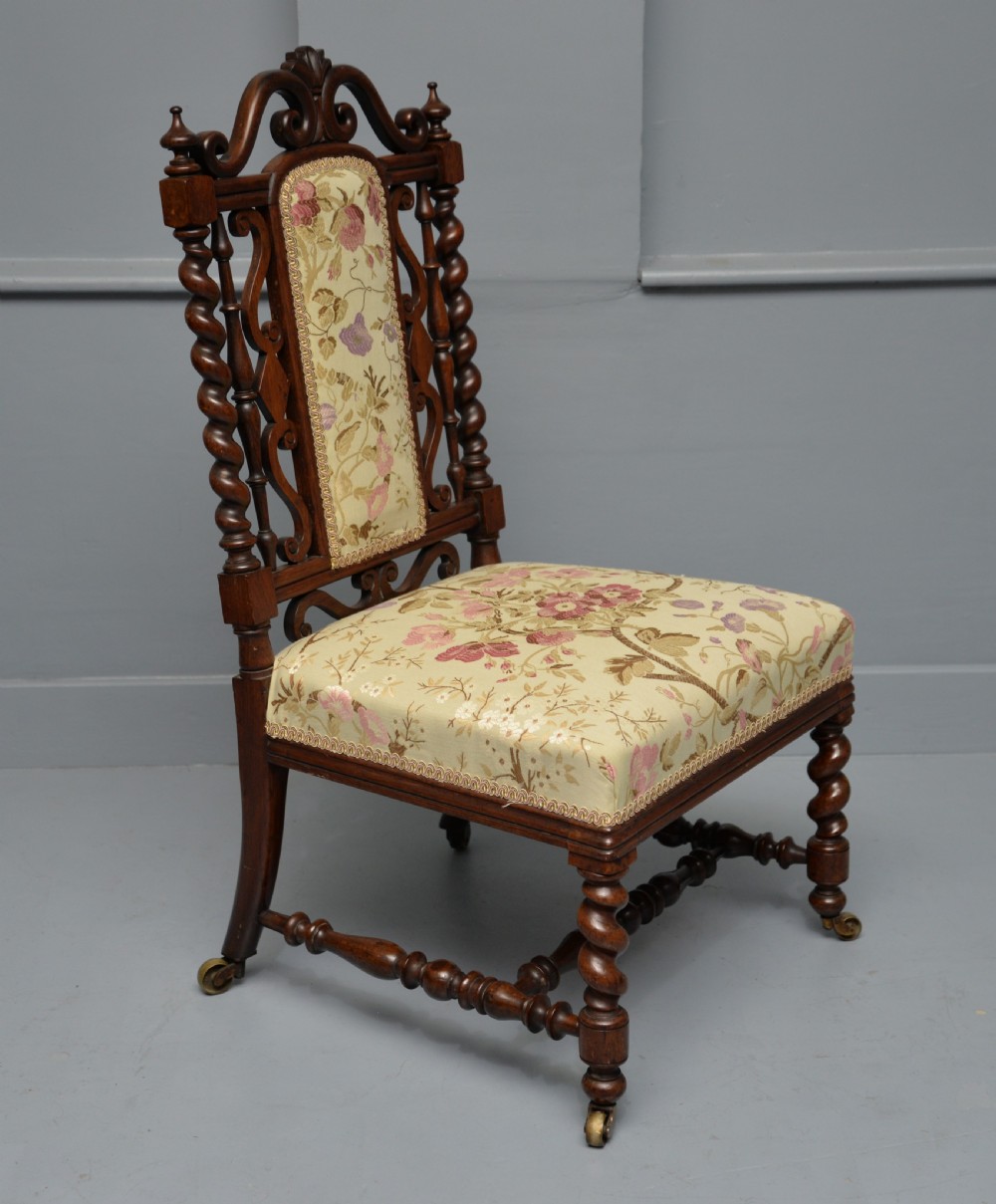 William IV Rosewood Slipper / Bedroom Chair View XIII