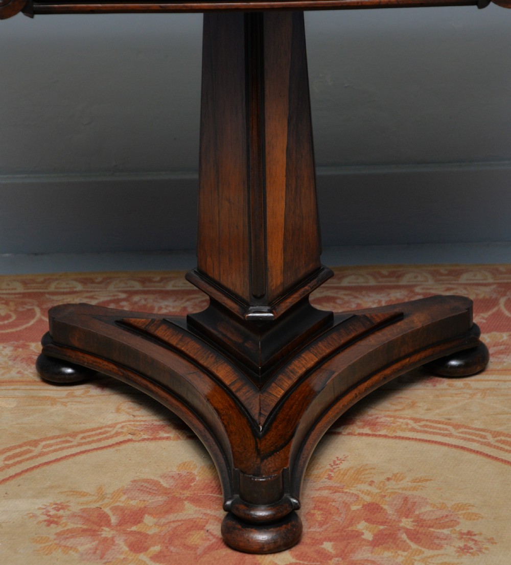 William IV Rosewood Fold-Over Card Side Table View IV