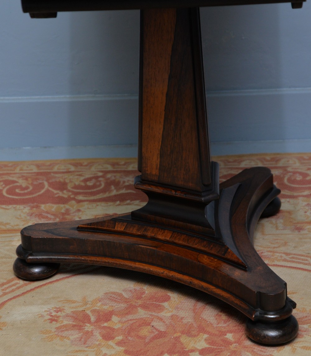 William IV Rosewood Fold-Over Card Side Table View X