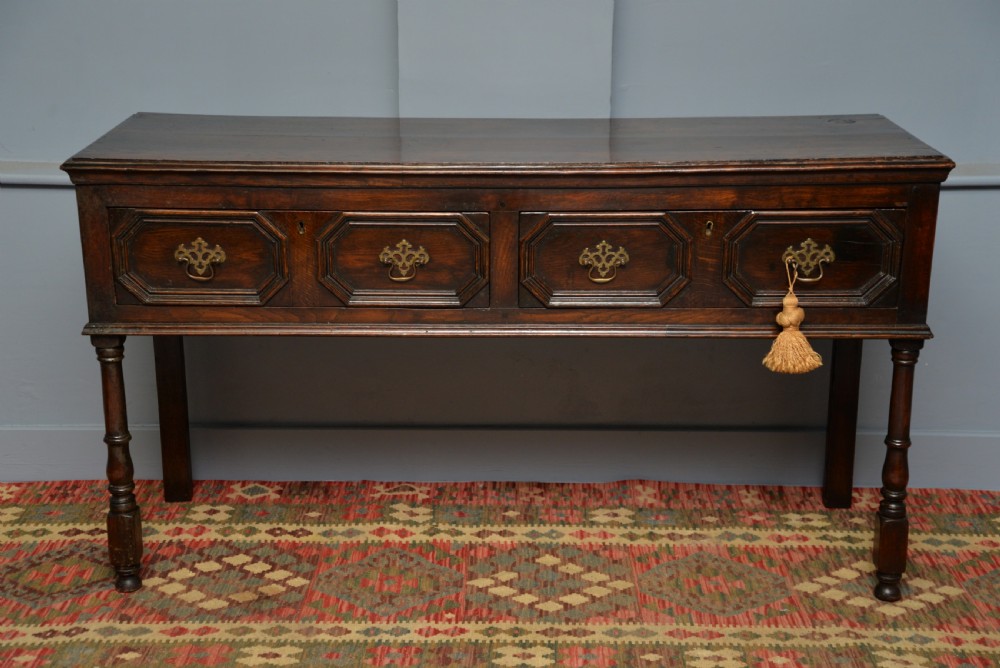 Charming Antique 17th Century Style Oak Dresser Sideboard View IV