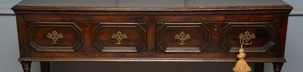 Charming Antique 17th Century Style Oak Dresser Sideboard View V