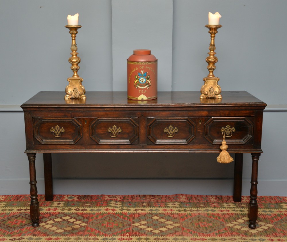Charming Antique 17th Century Style Oak Dresser Sideboard View VII