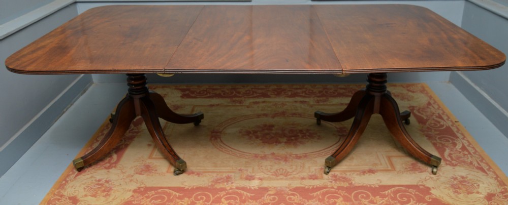 George III Mahogany Twin Pedestal Extending Dining Table View XIX
