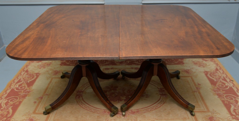 George III Mahogany Twin Pedestal Extending Dining Table View XXI