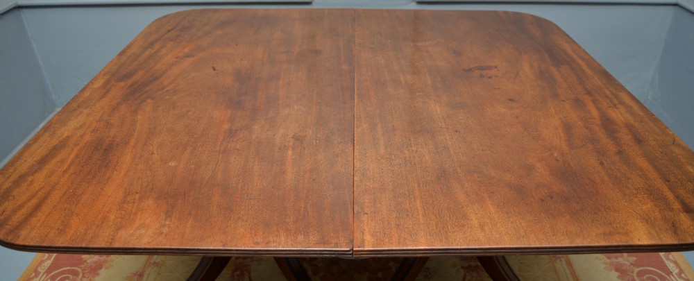 George III Mahogany Twin Pedestal Extending Dining Table View XXII
