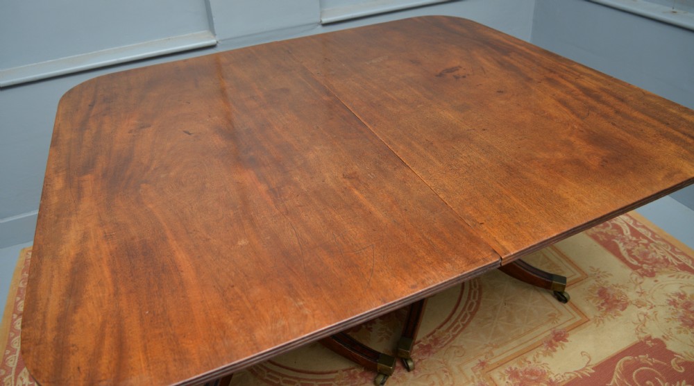 George III Mahogany Twin Pedestal Extending Dining Table View XXIII