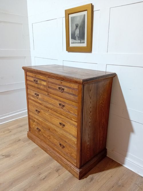 HARRIS LEBUS ARTS CRAFTS ASH CHEST OF DRAWERS C18801900 - ADDITIONAL PHOTO 1