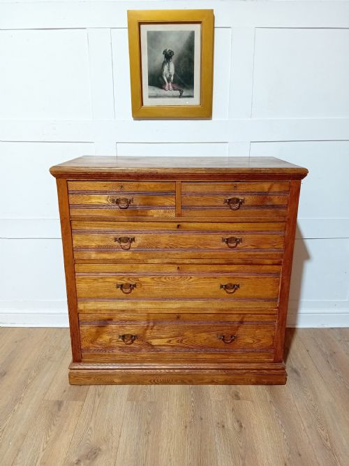 HARRIS LEBUS ARTS CRAFTS ASH CHEST OF DRAWERS C18801900 - ADDITIONAL PHOTO 2