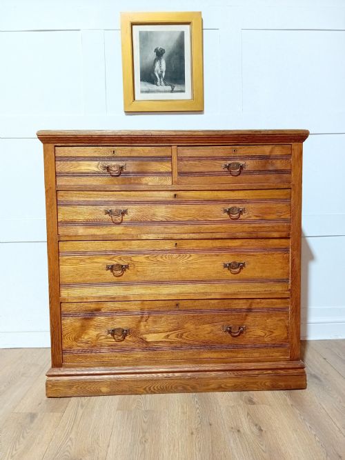 HARRIS LEBUS ARTS CRAFTS ASH CHEST OF DRAWERS C18801900 - ADDITIONAL PHOTO 3