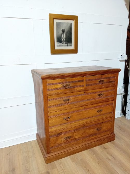 HARRIS LEBUS ARTS CRAFTS ASH CHEST OF DRAWERS C18801900 - ADDITIONAL PHOTO 4