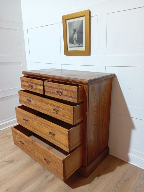 HARRIS LEBUS ARTS CRAFTS ASH CHEST OF DRAWERS C18801900 - ADDITIONAL PHOTO 7