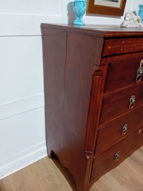 ANTIQUE GEORGE III MAHOGANY CHEST OF DRAWERS C178595 - ADDITIONAL PHOTO 1