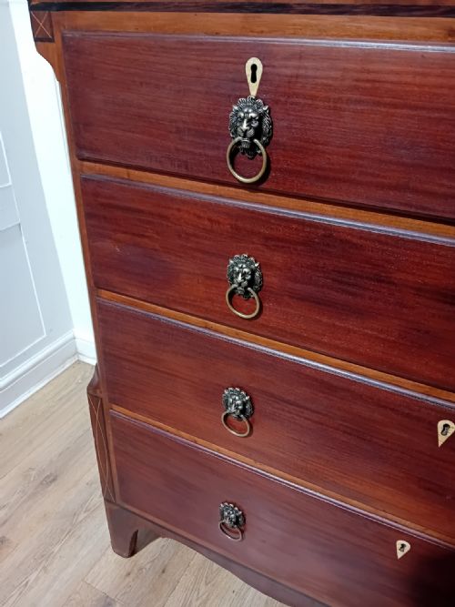 ANTIQUE GEORGE III MAHOGANY CHEST OF DRAWERS C178595 - ADDITIONAL PHOTO 2
