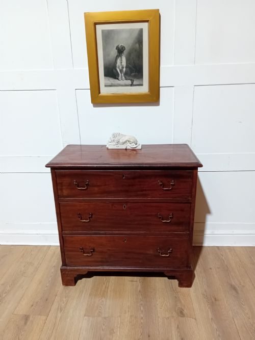 ANTIQUE GEORGE III MAHOGANY CHEST OF DRAWERS C17801800 - ADDITIONAL PHOTO 2