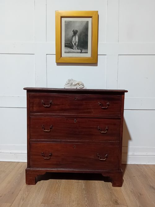 ANTIQUE GEORGE III MAHOGANY CHEST OF DRAWERS C17801800 - ADDITIONAL PHOTO 3