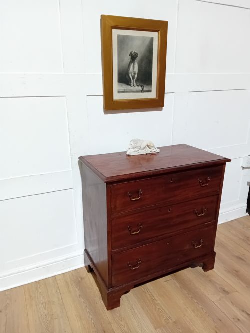 ANTIQUE GEORGE III MAHOGANY CHEST OF DRAWERS C17801800 - ADDITIONAL PHOTO 4