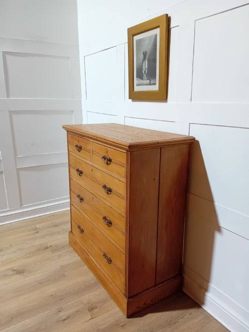 ANTIQUE ARTS CRAFTS VICTORIAN ASH CHEST OF DRAWERS C187590 - ADDITIONAL PHOTO 6