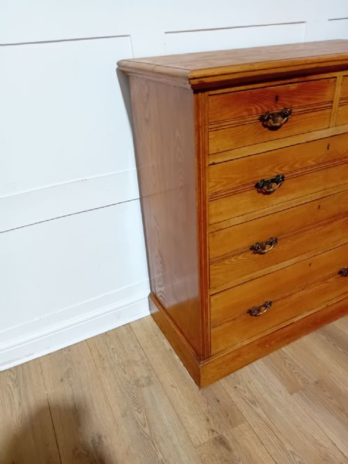 ANTIQUE ARTS CRAFTS VICTORIAN ASH CHEST OF DRAWERS C187590 - ADDITIONAL PHOTO 7