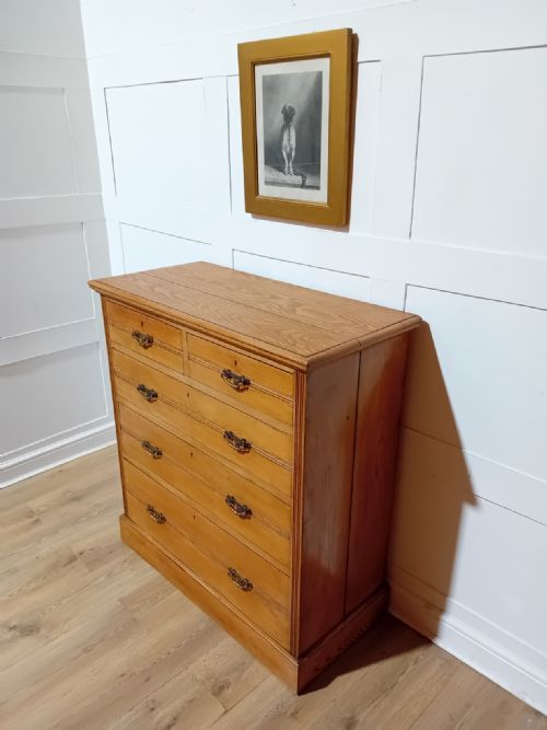 ANTIQUE ARTS CRAFTS VICTORIAN ASH CHEST OF DRAWERS C187590 - ADDITIONAL PHOTO 8