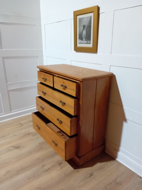ANTIQUE ARTS CRAFTS VICTORIAN ASH CHEST OF DRAWERS C187590 - ADDITIONAL PHOTO 9