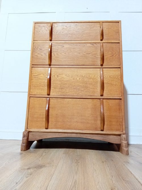 PETER WAALS COTSWOLD SCHOOL OAK CHEST OF DRAWERS - ADDITIONAL PHOTO 6