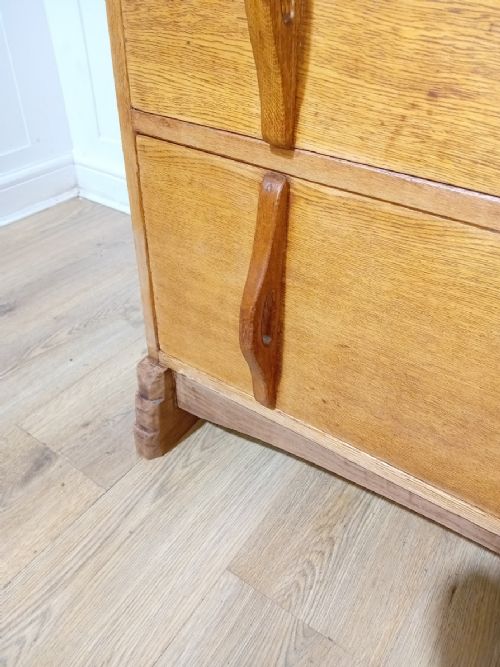 PETER WAALS COTSWOLD SCHOOL OAK CHEST OF DRAWERS - ADDITIONAL PHOTO 12