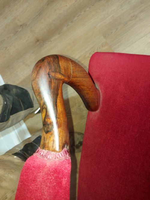 ANTIQUE VICTORIAN SOLID ROSEWOOD ELBOW CHAIR C187090 - ADDITIONAL PHOTO 2