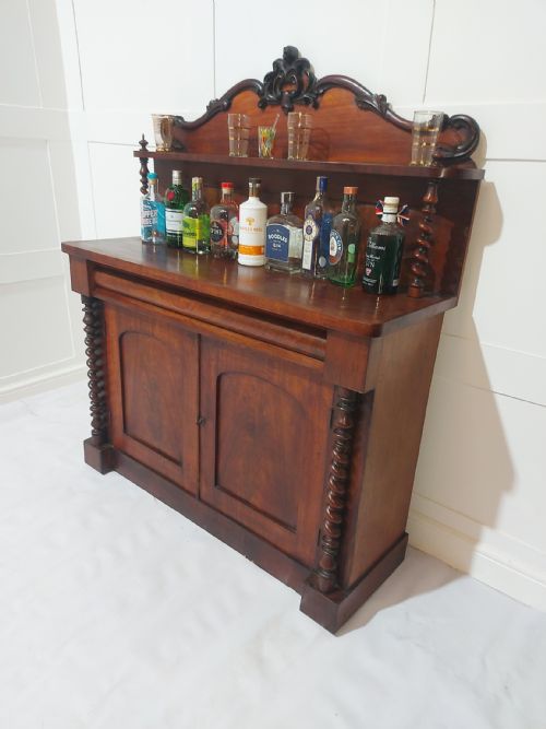 ANTIQUE VICTORIAN MAHOGANY CURL CHIFFIONIER C18801900 - ADDITIONAL PHOTO 10