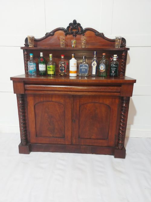 ANTIQUE VICTORIAN MAHOGANY CURL CHIFFIONIER C18801900 - ADDITIONAL PHOTO 11