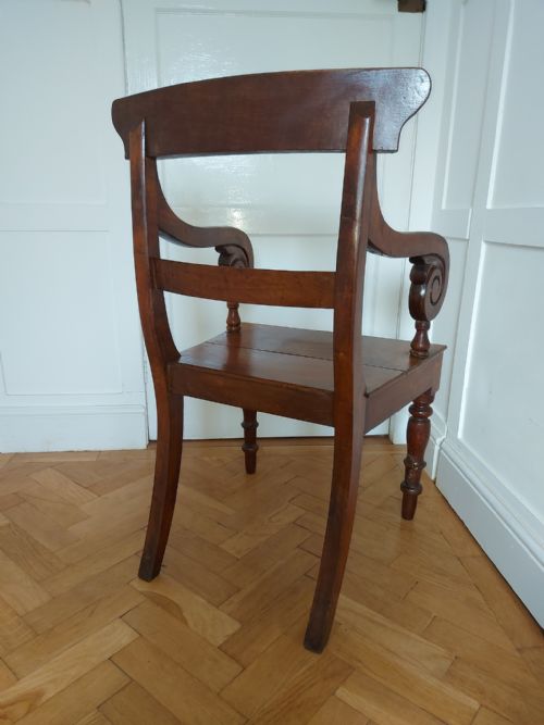 GEORGIAN OAK BAR BACK ELBOW CHAIR C180020 - ADDITIONAL PHOTO 3