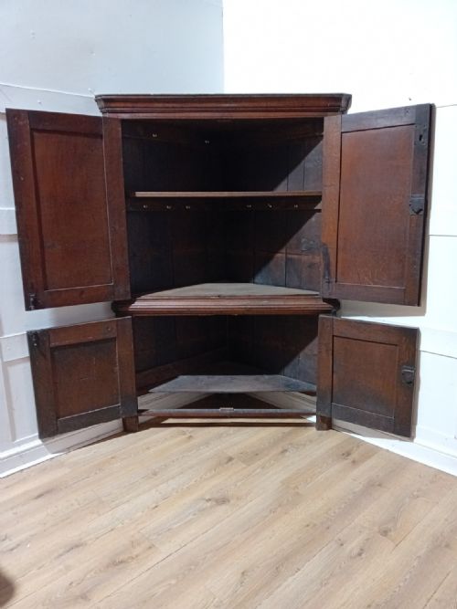 ANTIQUE GEORGE II OAK FREE STANDING CORNER CUPBOARD C174060 - ADDITIONAL PHOTO 7