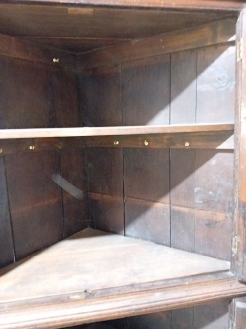 ANTIQUE GEORGE II OAK FREE STANDING CORNER CUPBOARD C174060 - ADDITIONAL PHOTO 8