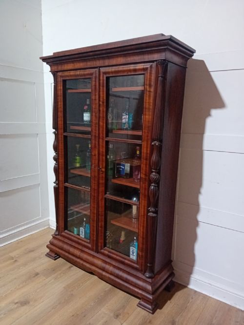 ANTIQUE VICTORIAN ROSEWOOD GLAZED BOOKCASE C1880 - ADDITIONAL PHOTO 3