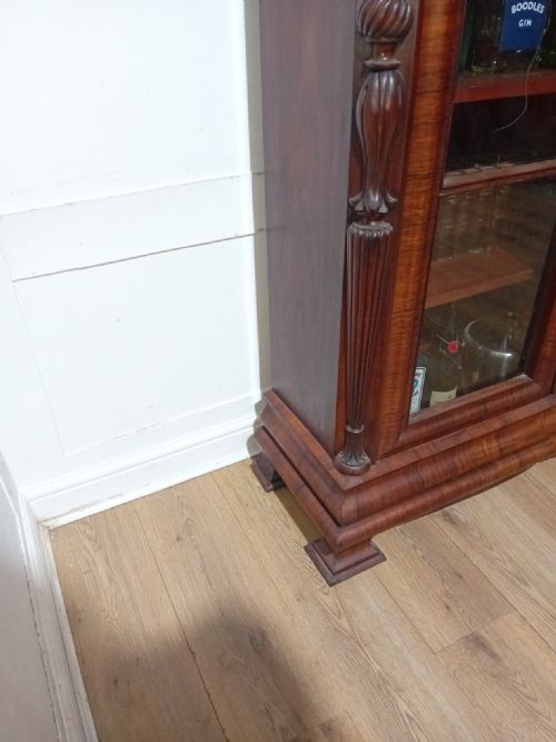 ANTIQUE VICTORIAN ROSEWOOD GLAZED BOOKCASE C1880 - ADDITIONAL PHOTO 6