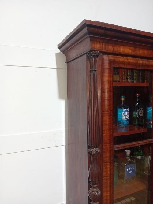ANTIQUE VICTORIAN ROSEWOOD GLAZED BOOKCASE C1880 - ADDITIONAL PHOTO 7