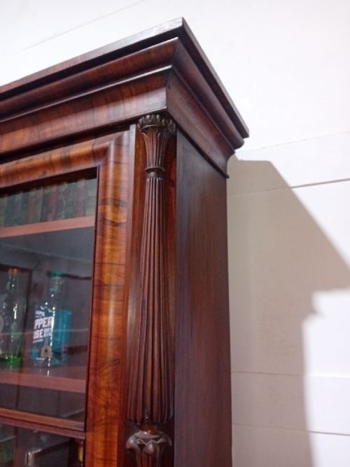 ANTIQUE VICTORIAN ROSEWOOD GLAZED BOOKCASE C1880 - ADDITIONAL PHOTO 17