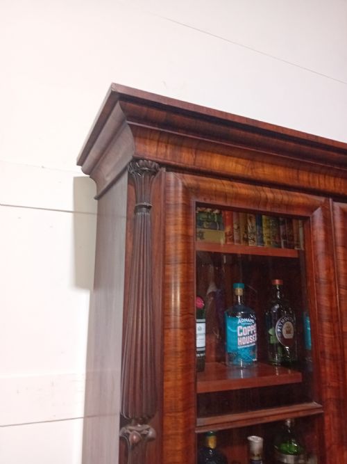 ANTIQUE VICTORIAN ROSEWOOD GLAZED BOOKCASE C1880 - ADDITIONAL PHOTO 20