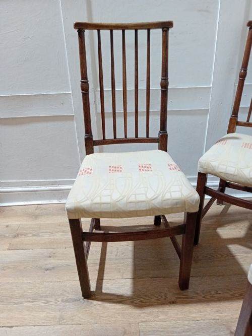 LIBERTY CO SET OF 4 CHARLES BEVAN OAK CHAIRS ARTS CRAFTS - ADDITIONAL PHOTO 2