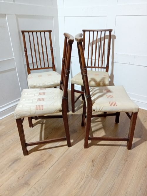 LIBERTY CO SET OF 4 CHARLES BEVAN OAK CHAIRS ARTS CRAFTS - ADDITIONAL PHOTO 8