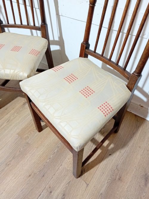 LIBERTY CO SET OF 4 CHARLES BEVAN OAK CHAIRS ARTS CRAFTS - ADDITIONAL PHOTO 14