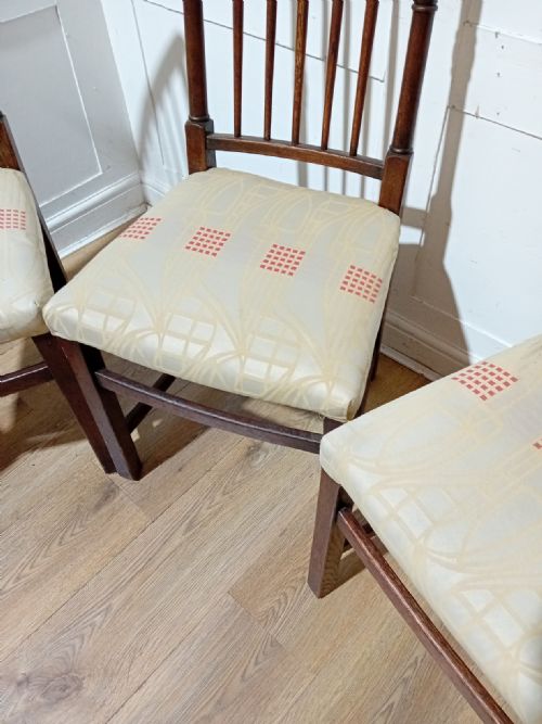 LIBERTY CO SET OF 4 CHARLES BEVAN OAK CHAIRS ARTS CRAFTS - ADDITIONAL PHOTO 15